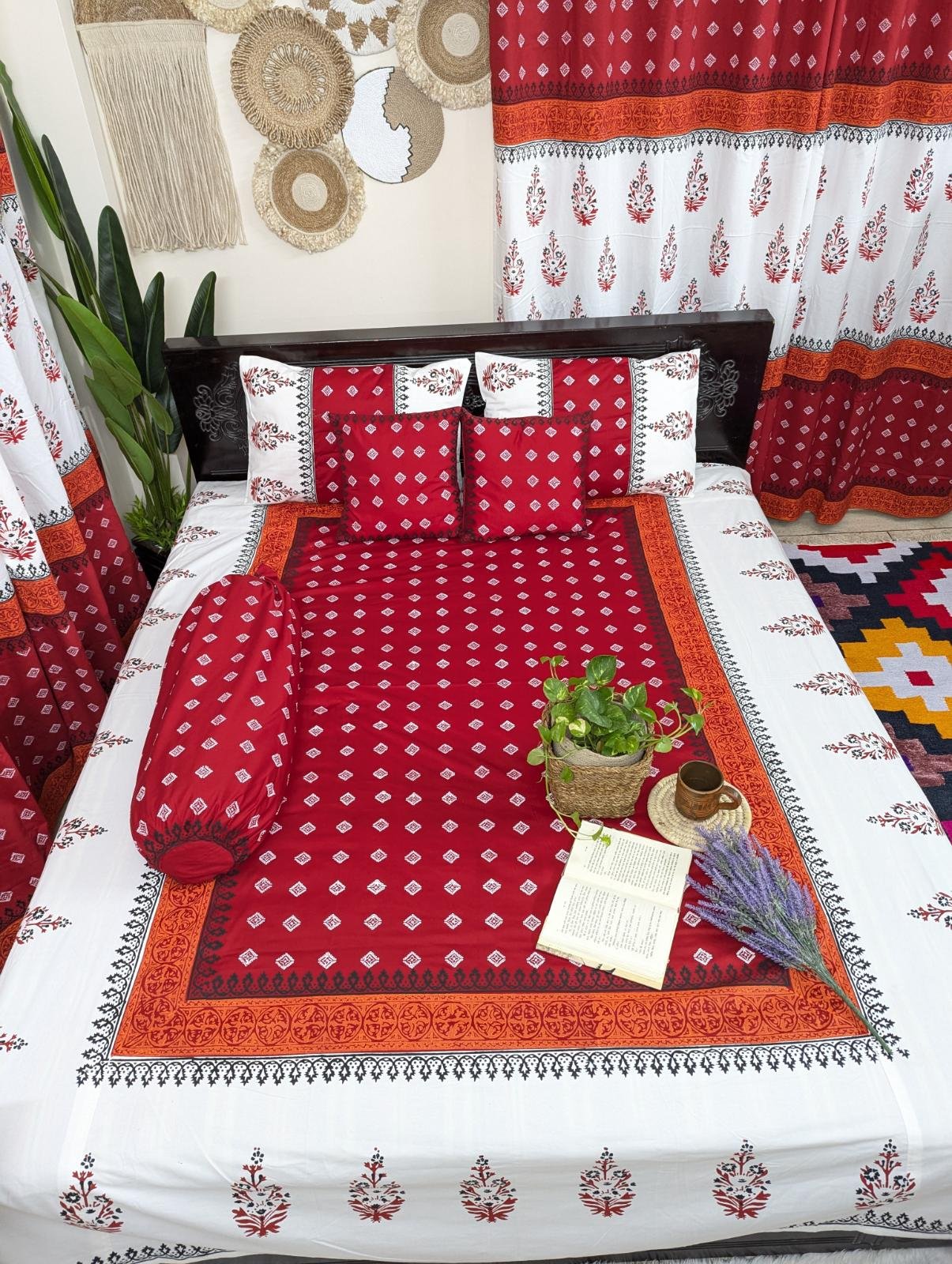 Exclusive Soft Cotton Handblocked King Size Bedsheet (41)