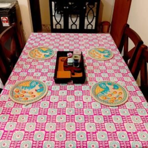 Durable Pink Hand block Table Cloth