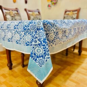 Exclusive Blue Hand block Table Cloth