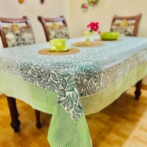 Green leaf Hand block Table Cloth