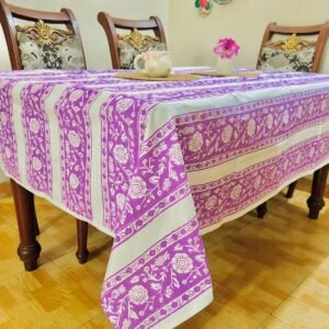 Purple Premium Hand block Table Cloth