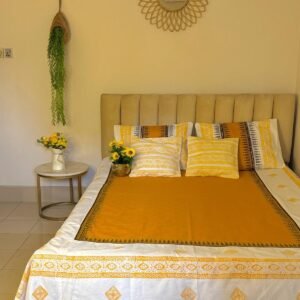 Twill Cotton Luxury Hand Block King Size Bed sheet