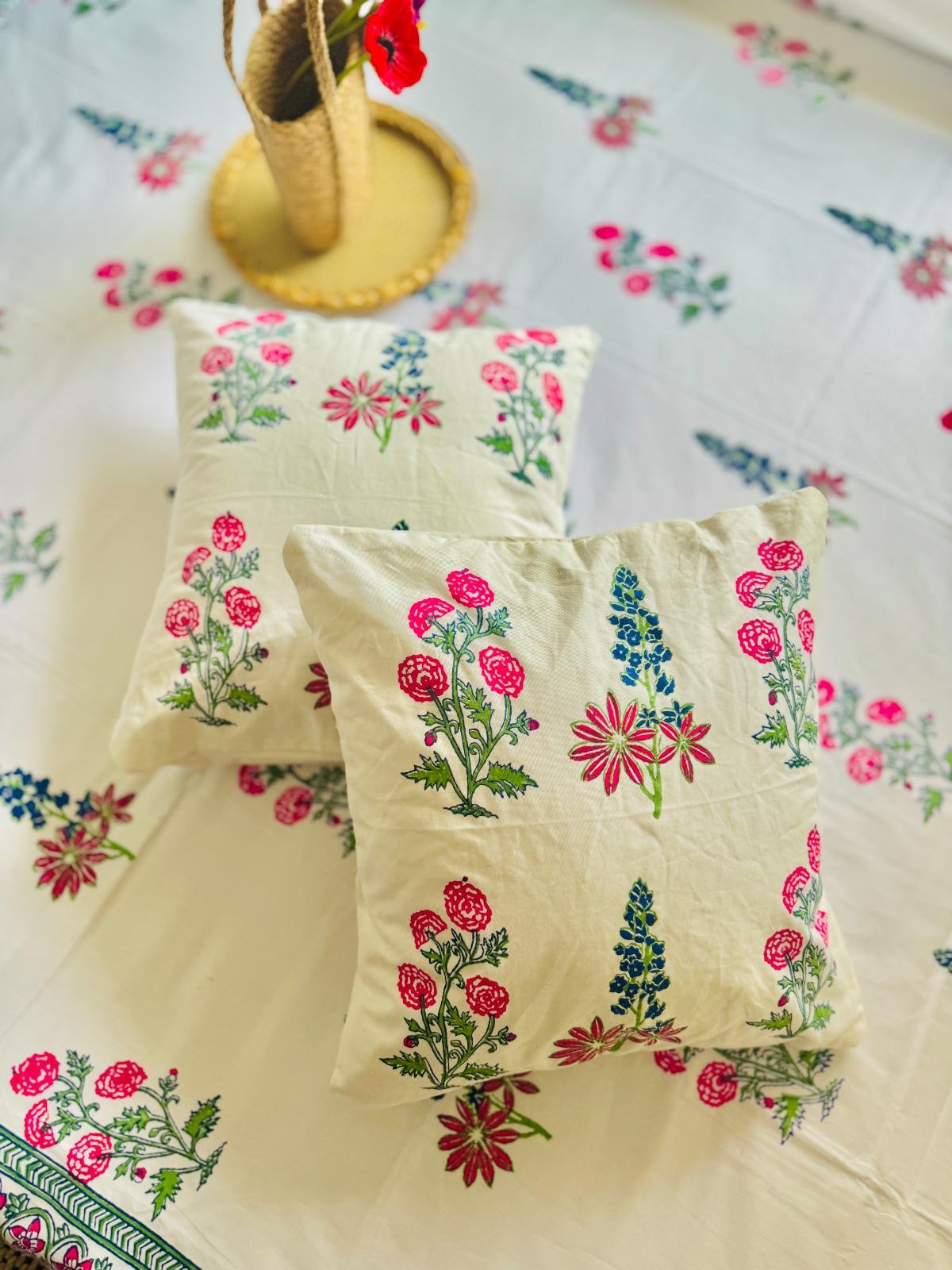 Handblock King Size Bedsheet (7)