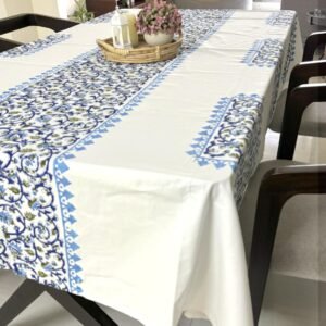 Durable Cotton Hand Block Tablecloth