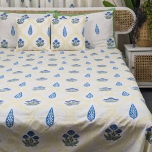 Durable Hand Block King Size Bed sheet