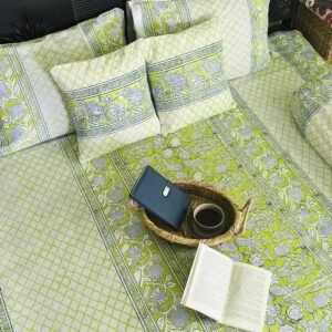 Luxury Hand Block King Size Bed sheet