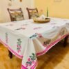 White Premium Hand block Table Cloth