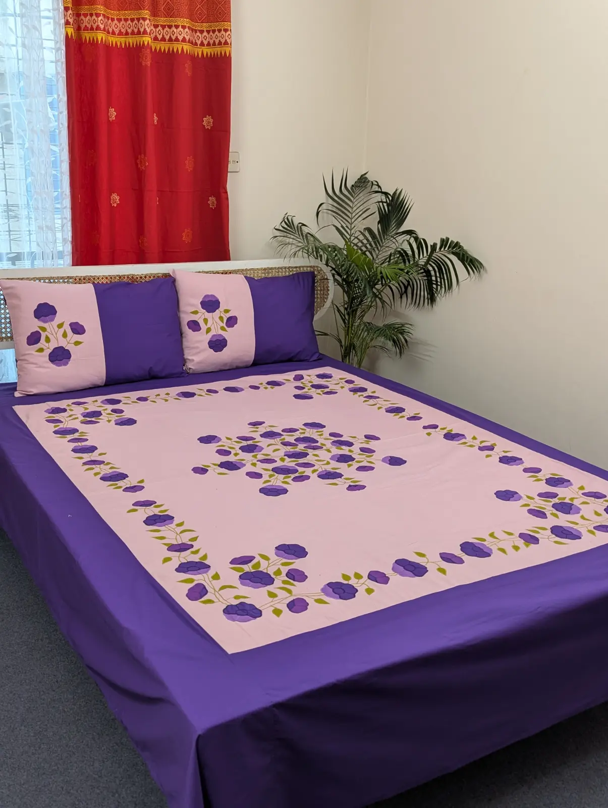 Applique Cotton Bedsheet (7)