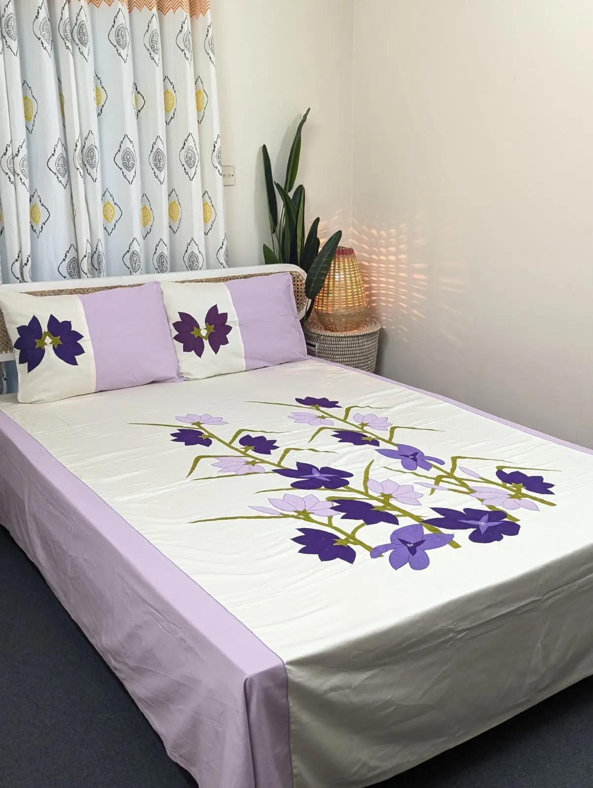 Applique Cotton Bedshhet (5)