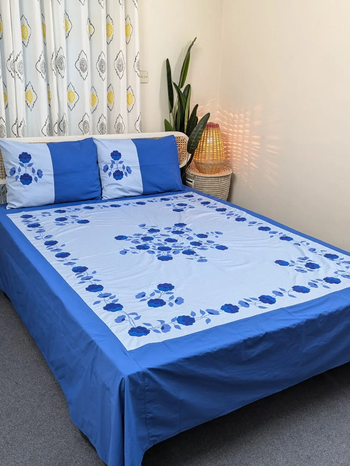 Applique Cotton Bedshhet (6)