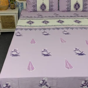 Soft Twill Cotton Hand Block King Size Bedsheet
