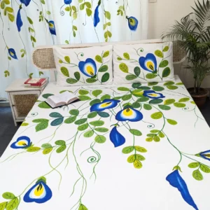 King Size Luxuary Cotton Hand Paint King Size Bedsheet