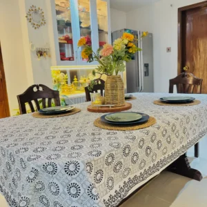 Premium Cotton Hand block Print Table Cloth 6 Seater