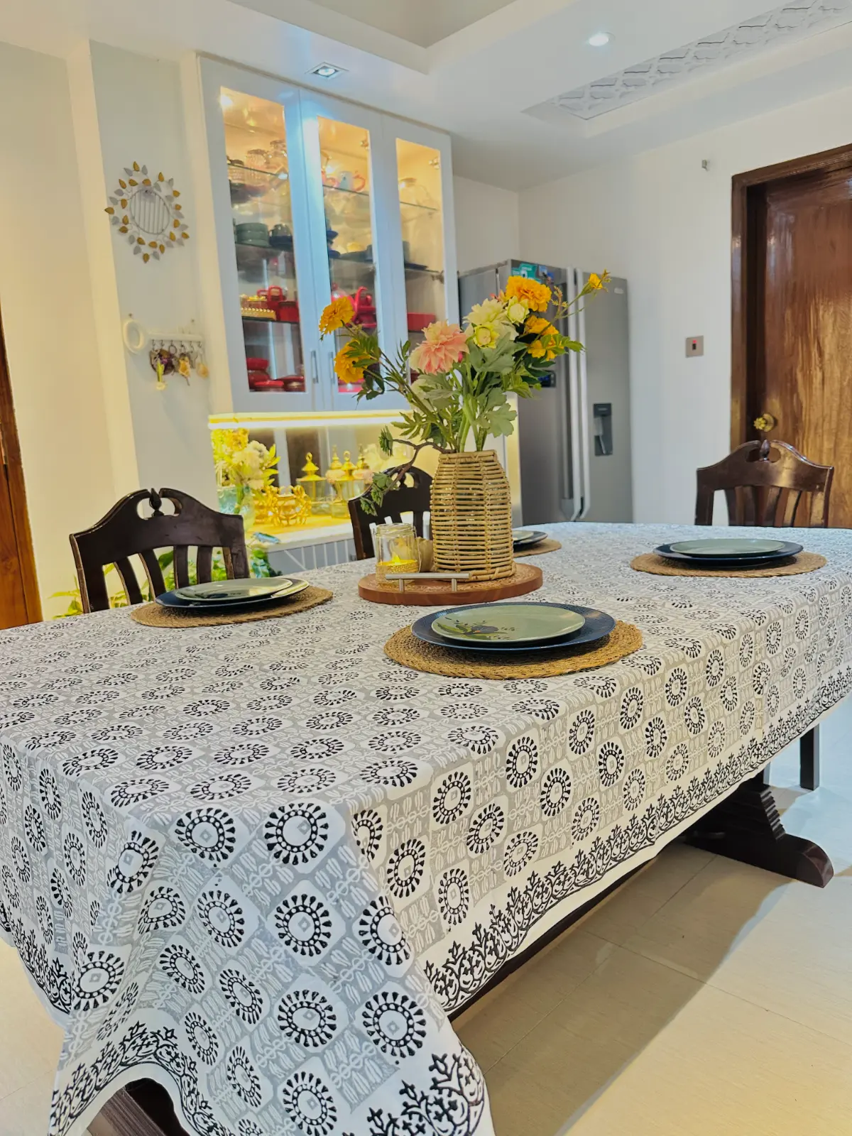 Premium Handblock Dining Table Cloth (4)