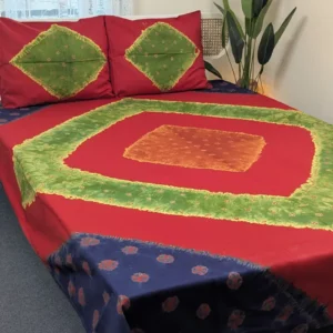 Premium Shibori Chunri Batik Cotton Bedsheet | Soft & Comfortable